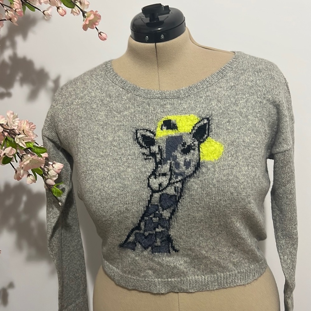 Crop top gray sweater